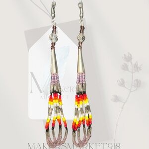 Colorful Beaded Dangle Earrings